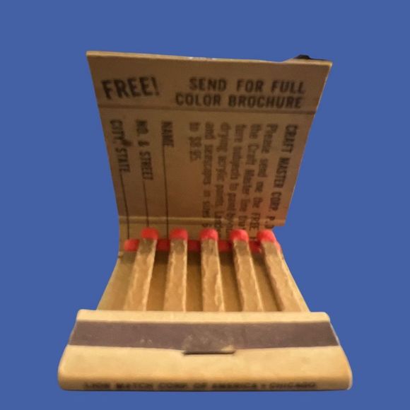 RARE Vintage Cat Paint by Number Matchbook - Picture 3 of 3